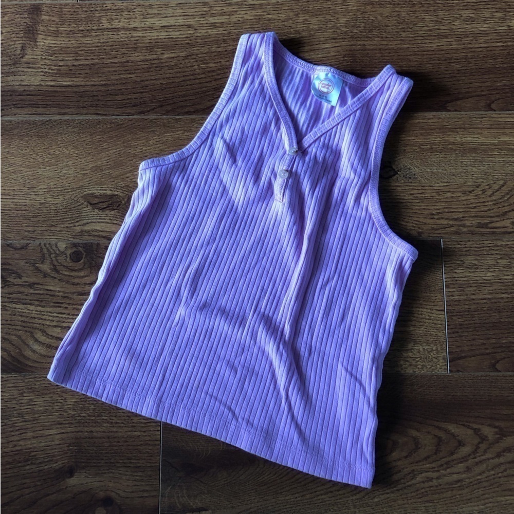 Wonder Nation Pink ribbed tank top in size M (7/8)